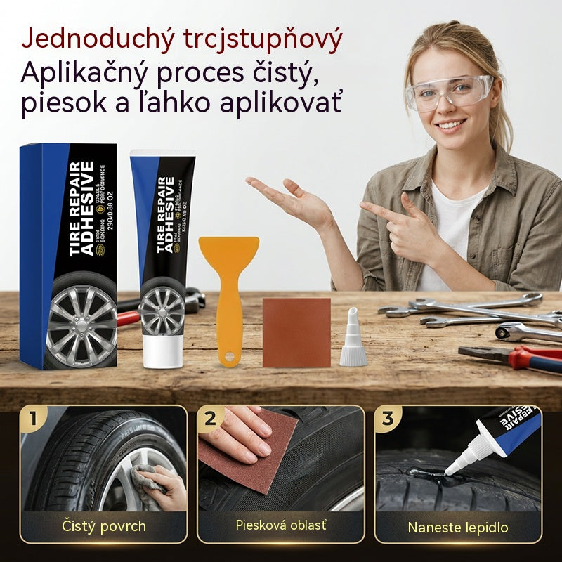 Sada lepidla na opravu pneumatík – rýchlo schne, silná priľnavosť – platba na dobierku