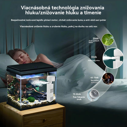 🐟【4W】💦Tichý elektrický akváriový filter
