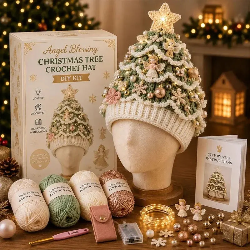🎄Sada na háčkovanie vianočných čiapok svojpomocne