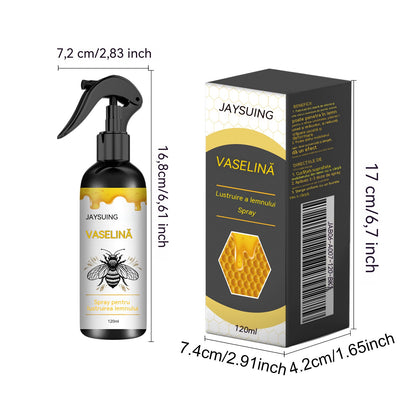 🍯 Leštiaci sprej na drevo s včelím voskom na údržbu nábytku a prevenciu prasklín.