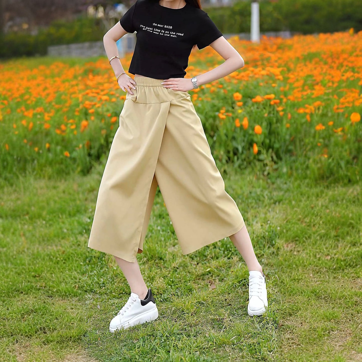 💖✨【M-2XL】👍Letné nohavice z bavlny a ľanu pre dámy