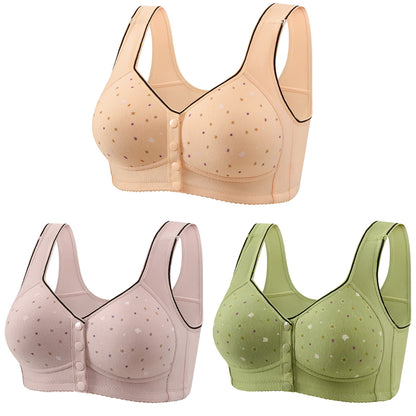 😍 ❤️【Časovo obmedzená ponuka - 50% zľava】【Sada 3 kusov】 Dámska podprsenka bez kostíc z prírodnej bavlny 【40-120 kg】