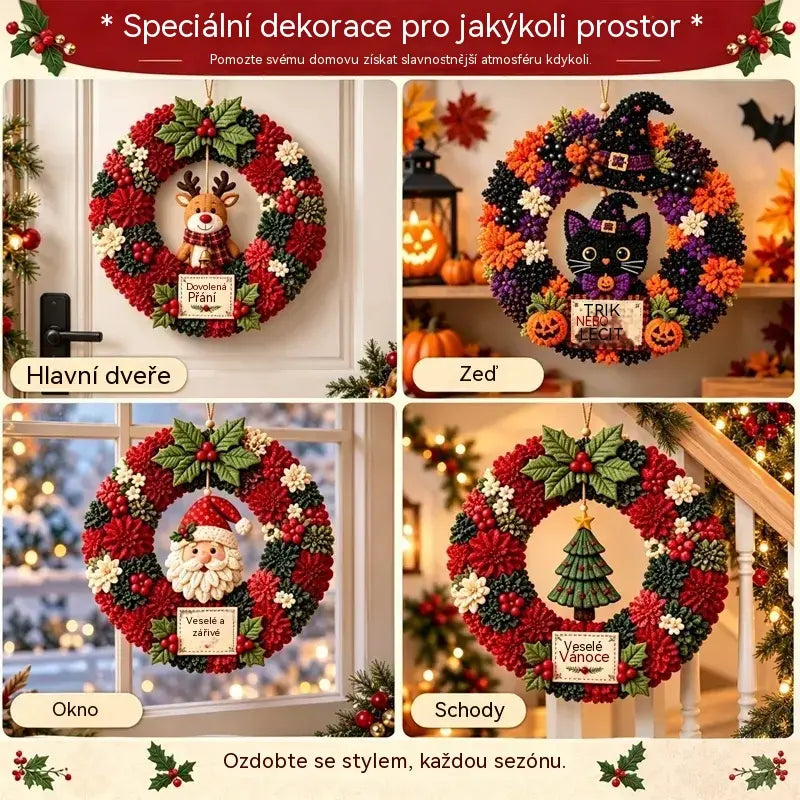 ⏰ POSLEDNÝ DEŇ! Zľava 50 % ✨ Vytvorte si vianočný veniec, na ktorý budete hrdí 🎄❤️ Sada na tvorenie (technika vkladania látky do 3D základu) vrátane návodu a sprievodcu.