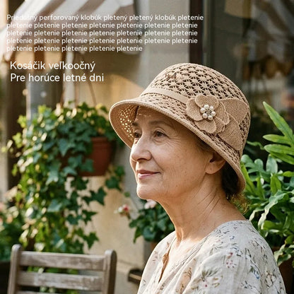 👒Štýlový slnečný klobúk s prelamovaným tkaným dizajnom, ktorý účinne blokuje slnečné svetlo.