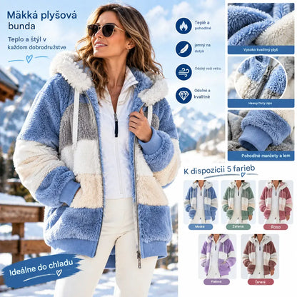 ☃️Limitovaná ponuka, zľava 35%❄️【S-5XL】Nová dámska zimná bunda 2026, hrubá s plyšovými pruhmi