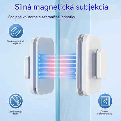 🏘️⚡Magnetický čistič okien: O 30 % väčšia čistiaca plocha. Dvojité čistiace špongie + špachtľa: perfektné výsledky jedným ťahom! 🧊🌀