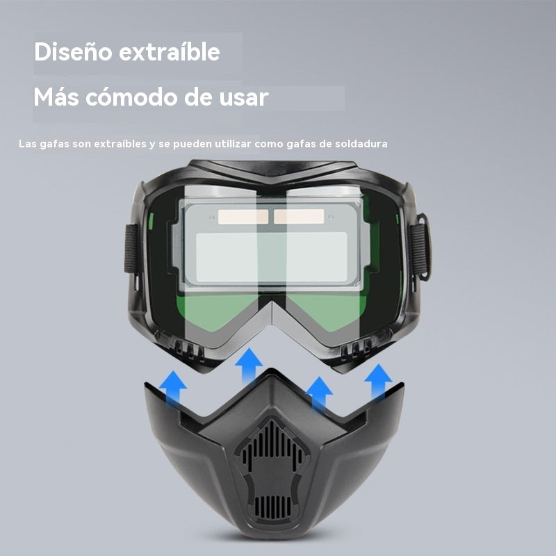 🔥😎Casco de soldadura totalmente automático con cambio de luz y máscara protectora montada en la cabeza para soldadores