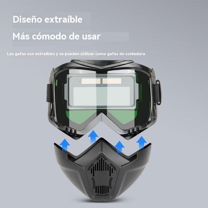 🔥😎Casco de soldadura totalmente automático con cambio de luz y máscara protectora montada en la cabeza para soldadores