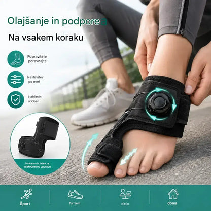【2 kosa】Profesionalni korektor za prste z nastavljivim gumbom, pritrdilno opornico in ločevalnikom prstov, lajšanje bolečin, univerzalna velikost