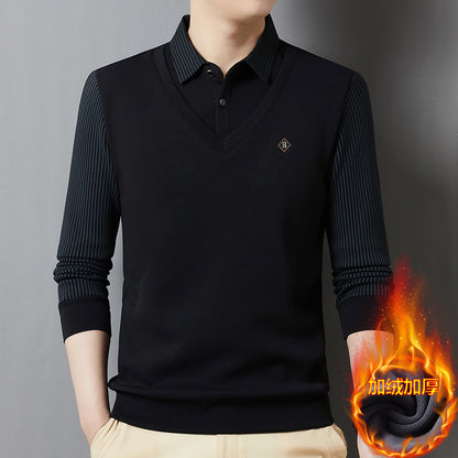 🔥【45% OFF】👔Predaj na konci roka🔥【M-4XL】Mužský prémiový kašmírový dvojdielny teplý top všetko v jednom