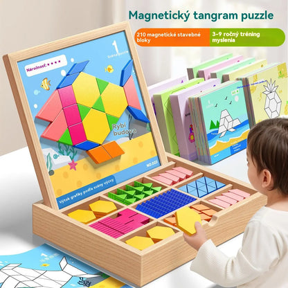 ✨🧩Geometrické magnetické stavebné bloky Tangram