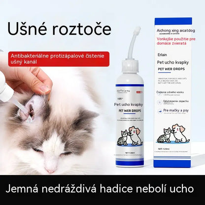 🐱🐶 Jemné kvapky na čistenie uší pre domáce zvieratá – Rozlúčte sa s ochoreniami vonkajšieho zvukovodu