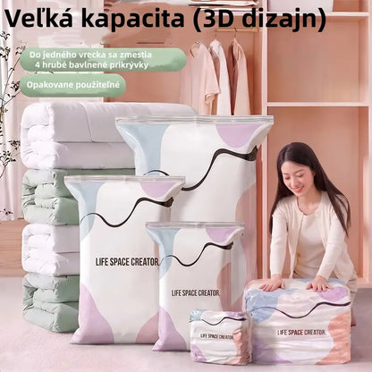 🧳 5 položiek len za 28 € 💨 Veľké stlačiteľné vákuové úložné vrecká: Nie je potrebné žiadne vzduchové čerpadlo, nepriepustné, ideálne na úsporu miesta v kufri a doma ✈️