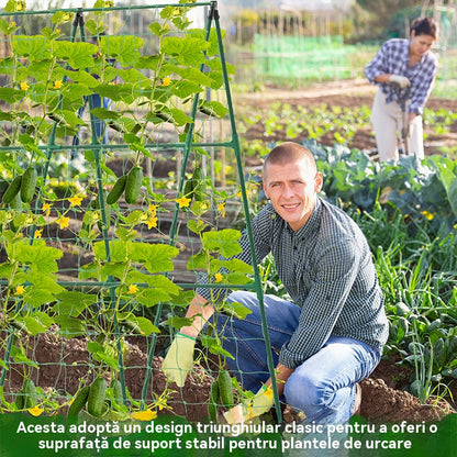 🌱🌱🌱 Sada podpier rastlín z ocele s PVC povrchovou úpravou: 10 rúrok + 5 spojok