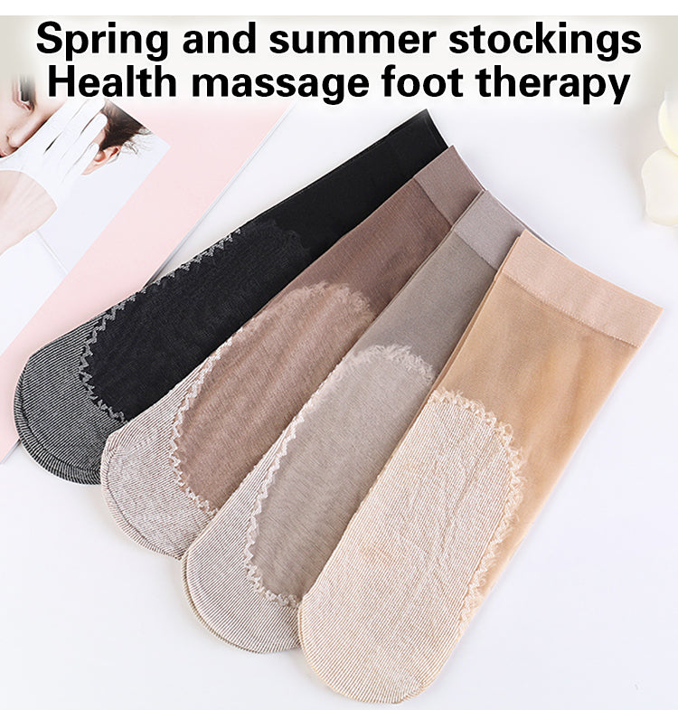 🔥🧦20 párov za 20€🔥Krátke ponožky s bavlnenou podrážkou s volánikmi, protišmykový štýl