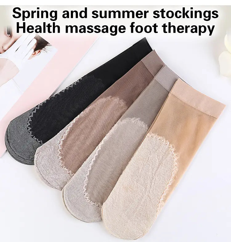 🔥🧦20 párov za 20€🔥Krátke ponožky s bavlnenou podrážkou s volánikmi, protišmykový štýl