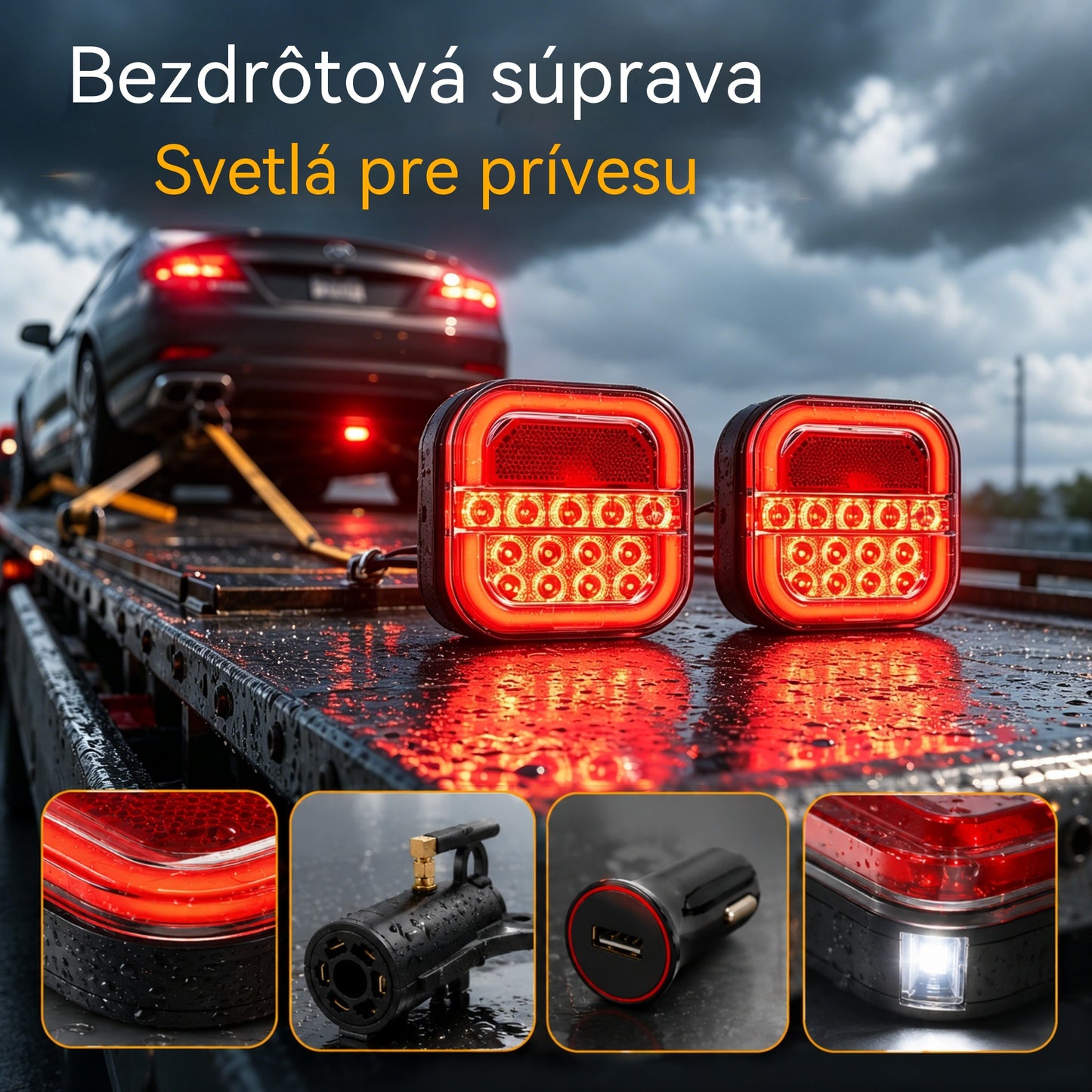 🚦【Univerzálne 12V/24V】🚦 LED svetlo na príves