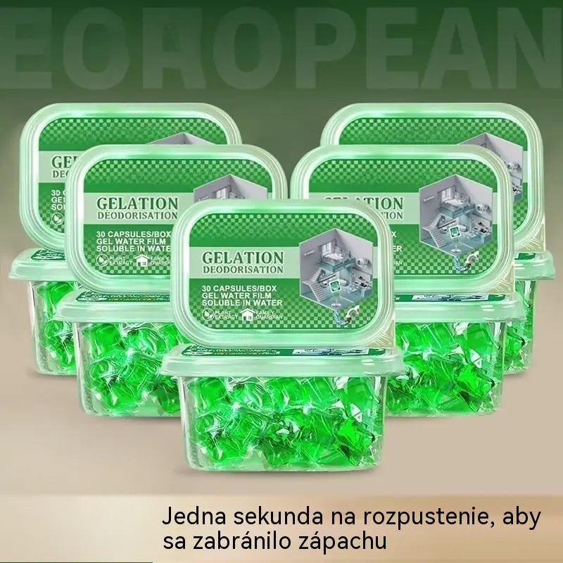 3 balenia (spolu 90 kapsúl) 🏠💧 Kapsule na dezodoráciu kanalizácie – Bioenzýmové zloženie neutralizuje zápach pri zdroji