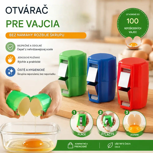 【3 kusy 20 eur】🍳 Rýchly rozbíjač vajec: Rozbije stovky vajec rýchlejšie a čistejšie 🔥