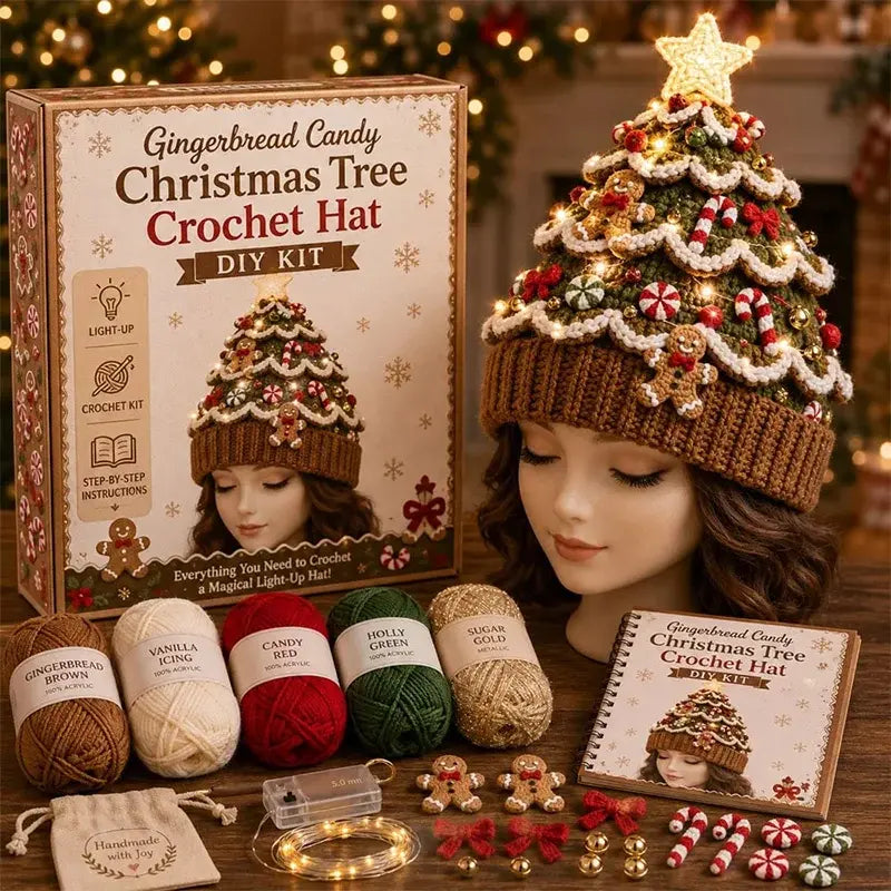 🎄Sada na háčkovanie vianočných čiapok svojpomocne