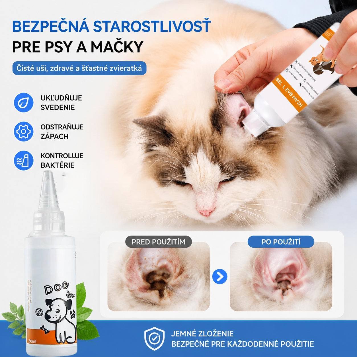 🎉Kúpte 1 a získajte 1 zadarmo🎉 Čistiaci roztok pre uši psov a mačiek