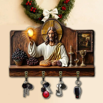 🎁✝️Multifunkčná drevená kľúčenka s motívom prijímania
