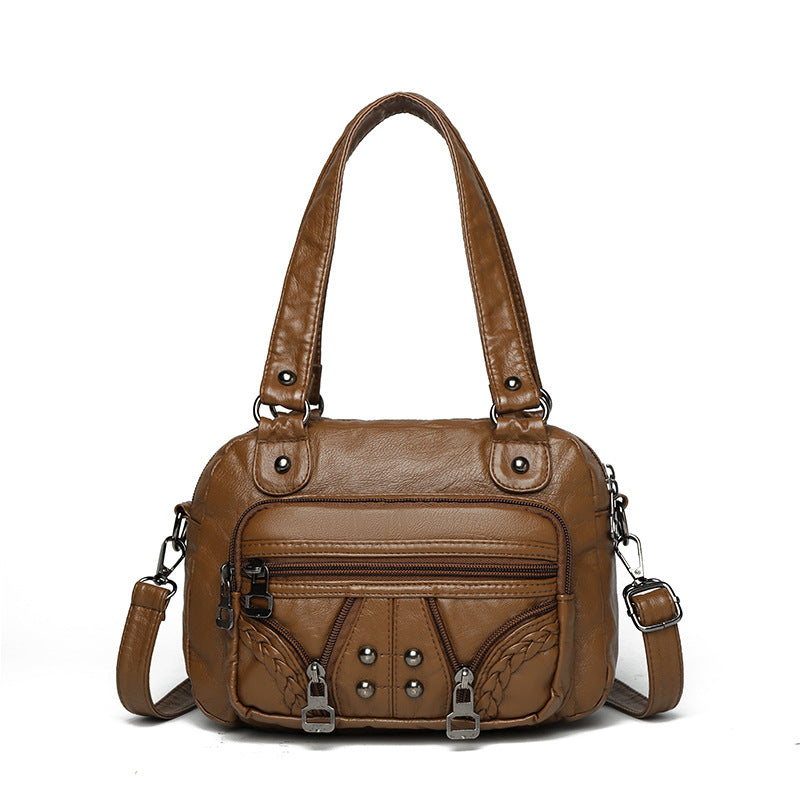 👛✨Veľká dámska kabelka z mäkkého koženého materiálu