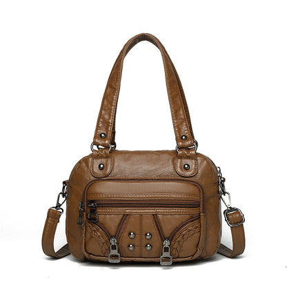👛✨Veľká dámska kabelka z mäkkého koženého materiálu