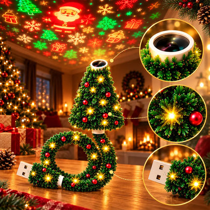 🎄✨Čarovný vianočný stromček – USB projektor