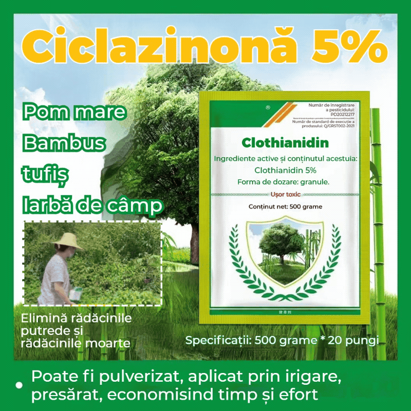 🌳✅【500g】🔥Hexazinónový herbicíd, herbicíd na stromy, bambus, kríky, burinu, železnice, cesty a továrne