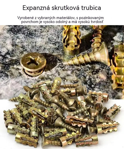 【🔥100 setova na rasprodaji】🧰⚒️ Popravak namještaja, kratki ekspanzijski vijci, popravak i ugradnja šarki za kamen/pločice/ormariće.