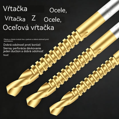 【1 sada 6 ks】⚙️ Sada špirálových vrtákov: Vyrobené z rýchloreznej ocele s titánovým povlakom a pripravené na rôzne materiály 🧰