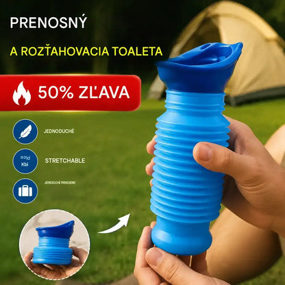🔥Prenosný skladací pisoár pre mužov, ženy, deti a seniorov – Opakovane použiteľné pisoáre