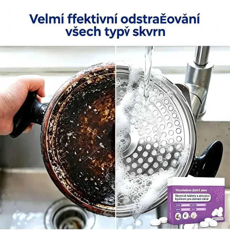 🔥【3 balenia, 30 tabliet】✨【Rýchle čistenie】🔥Multifunkčné šumivé čistiace tablety do domácnosti