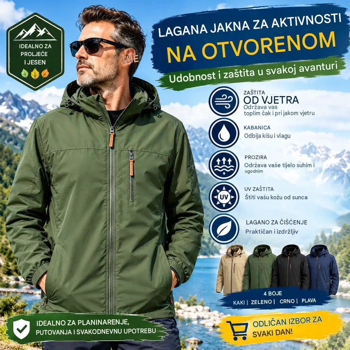 🔥【M-5XL】Jesensko/zimska ležerna jakna s kapuljačom, široki kroj, dostupne sve veličine