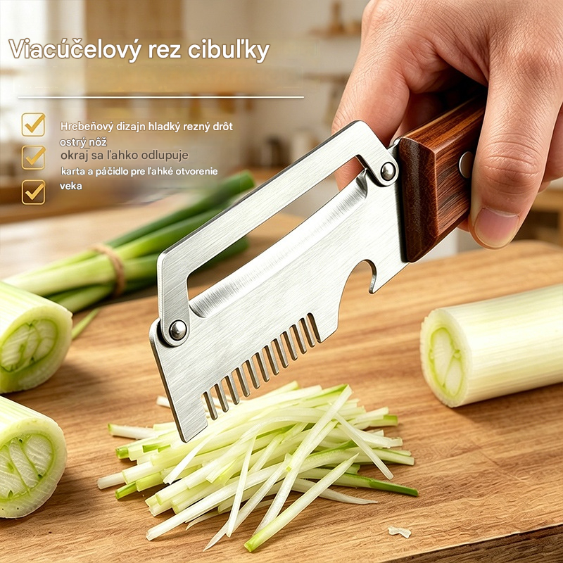 ✅Kúpte 1 a získajte 1 zadarmo (dva kusy)🧅🔪 Multifunkčná kuchynská škrabka 3 v 1: Šúpe, krája zeleninu, krája mäso, otvára fľaše! 🔥