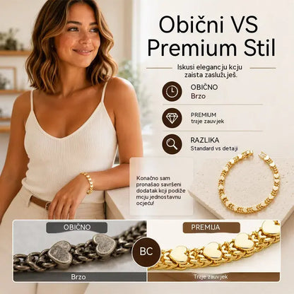 📢📢50% popusta na ograničeno vrijeme! ⏰Elegantna kubanska narukvica u obliku srca za žene: izuzetan privjesak, klasičan dizajn, udobna za nošenje 💝