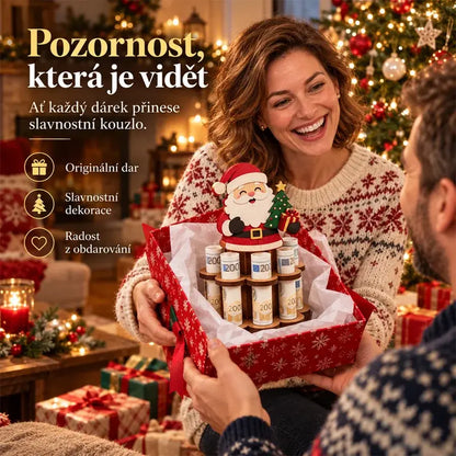 🎄Drevená vianočná ozdoba – pokladnička